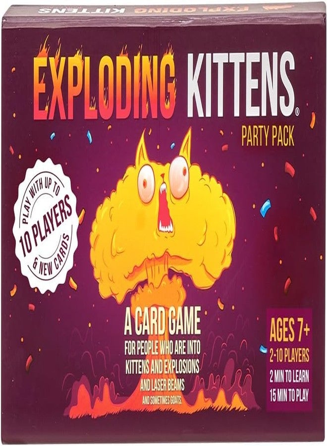 Tickles Exploding Kittens Party, Family and Adult Card Game (Ages: 7 Year & Up; Players: 2-10) - Image 1